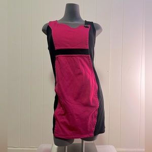 Sandra Darren Size 16 Black and Hot Pink Pencil Dress
